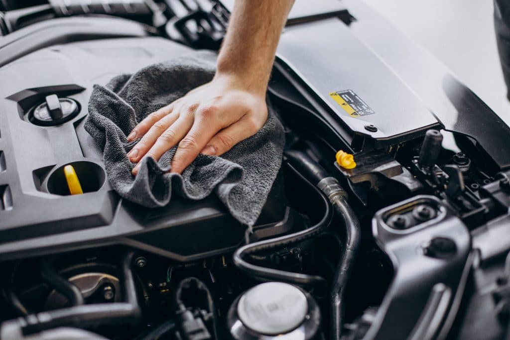 engine bay cleaning